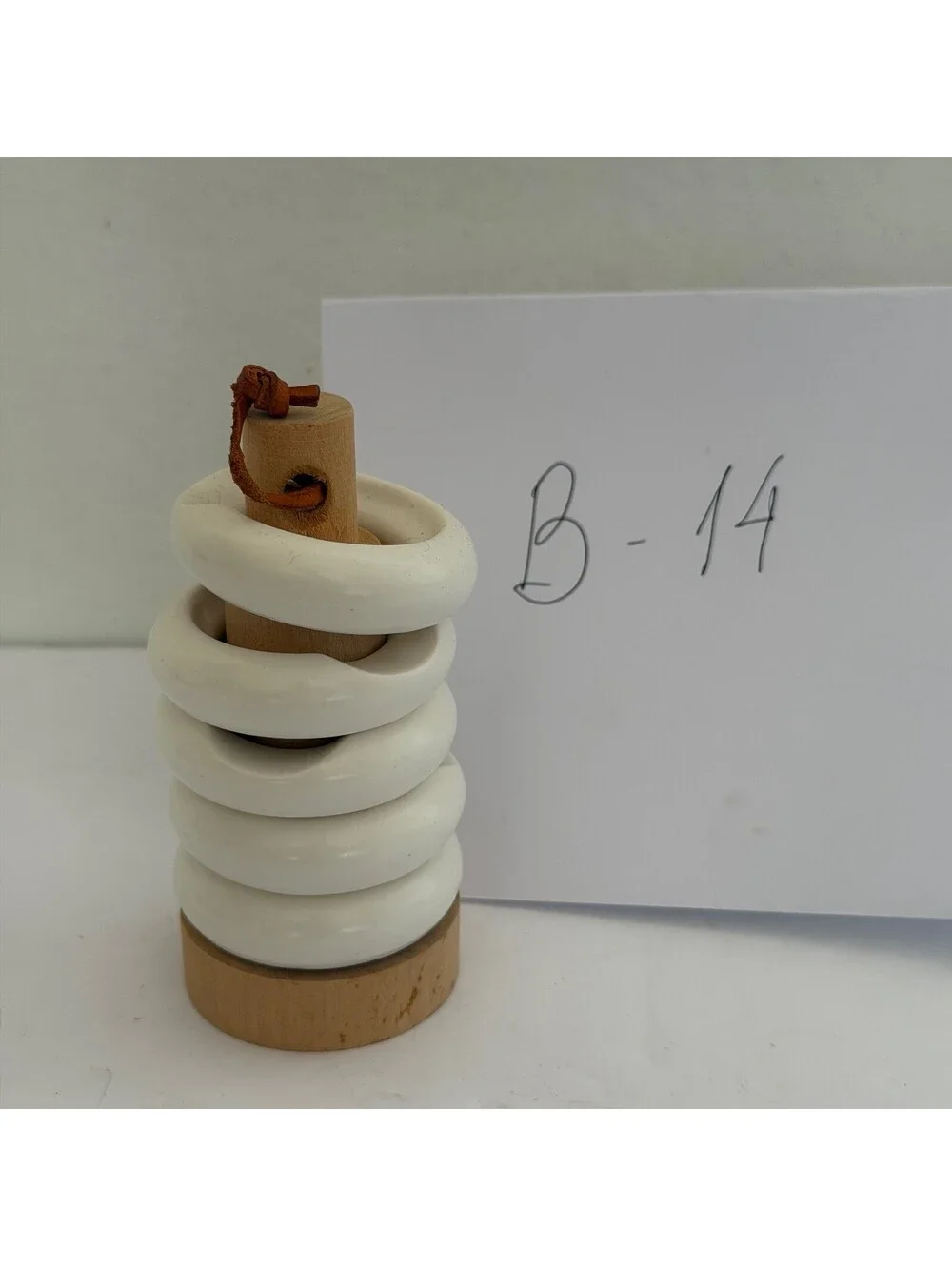 Minimalist Wooden Stacking Ring Toy Set - Storage Location Number: B-14